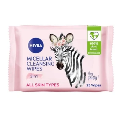 Imagen de NIVEA MicellAIR SKIN Breathe toallitas desmaquillantes biodegradables profesionales (20 hojas), removedor de maquillaje micelar, biodegradables,