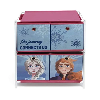 Imagen de ARDITEX Estantería Infantil Disney Frozen II con 3 Cajas de Tela para Libros, Juguetes, Pelotas, Ropa, Zapatos 53 x 30 60 cm