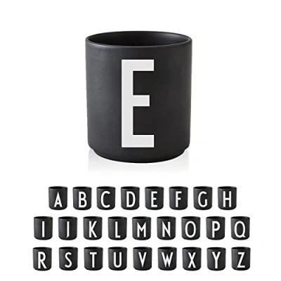 Imagen de design letters Tazas de Cafe (A Z) Ideal Regalos Originales para Mujer &amp; Hombre Regalar Desayuno Porcelana Taza Te con Inicial 250 Ml