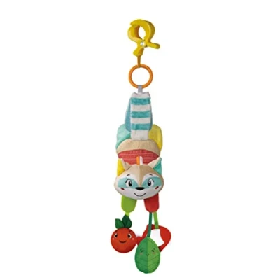 Imagen de Clementoni Mapache Peluche Actividades, 100% Lavable, para bebé Desde 0 Meses, Llevar y Colgar (17789)