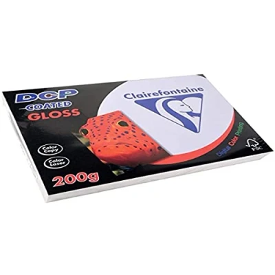 Imagen de Clairefontaine Pack de hojas, Blanco, A4, 250 200 g/m2 (Cuché)