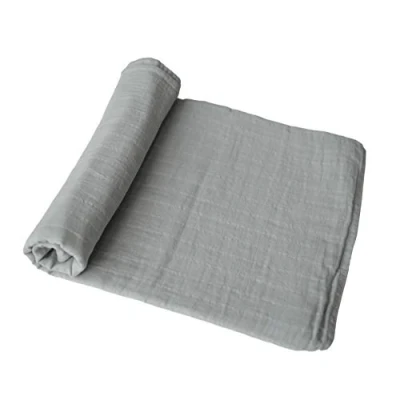 Imagen de mushie Muslin Baby Swaddling Blanket Manta Envolvente para Recién Nacidos de 0 3 Meses Algodón Orgánico Saco Dormir Prelavado Bebés Hecho en Dinamarca Belgian Grey