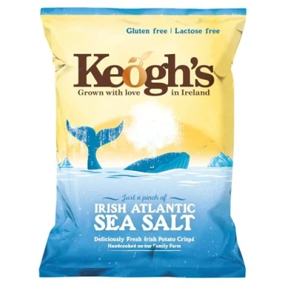 Imagen de Keogh&#039;s Patatas fritas con sal del mar Atlántico irlandés, 125 g