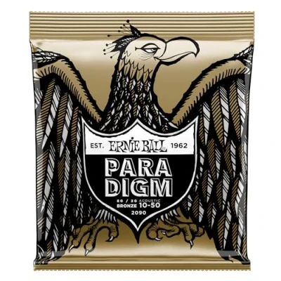 Imagen de Ernie Ball Paradigm Extra Light Cuerdas para guitarra acústica, bronce 80/20, calibre 10 50
