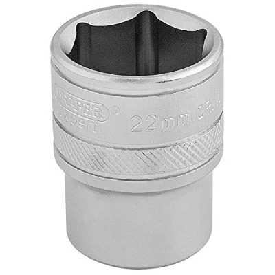 Imagen de Draper H MM/MS 1/2 &quot;cuadrado de vaso 6 punto Métricas (22 mm), azul