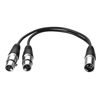 Imagen de SIENOC 0.3M Cable para micrófono XLR de audio machoa hembra(1x Male to Dual Female)