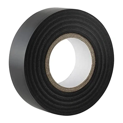 Imagen de Gocableties Cinta aislante negra de 19 mm x 20 m para instalaciones eléctricas Autoadhesiva y resistente proteger, agrupar reparar cables 1 Rollo