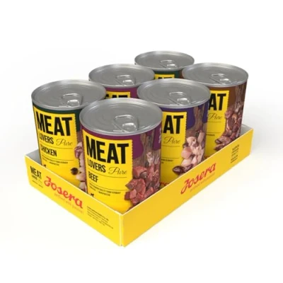 Imagen de Josera Meat Lovers Pure Multipack alimento húmedo para perros alto contenido en carne sin cereales completo 6x400g
