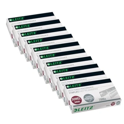 Imagen de Leitz Juwel 56400000 Grapas (4 mm, 10 cajas de 2000 unidades, galvanizadas)