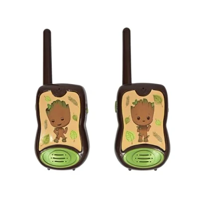 Imagen de Lexibook, Guardianes de la Galaxia, Groot, Walkie Talkies 200m, Juego comunicación para niños, Clip cinturón Transporte, Funciona con Pilas, Marrón, TW12GG