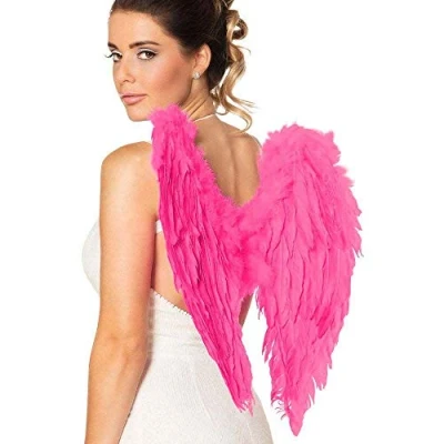 Imagen de Boland Alas de plumas ángel, tamaño 50 x cm, Cupido, mensajero celestial, accesorio, niño Jesús, disfraz, fiesta temática, carnaval