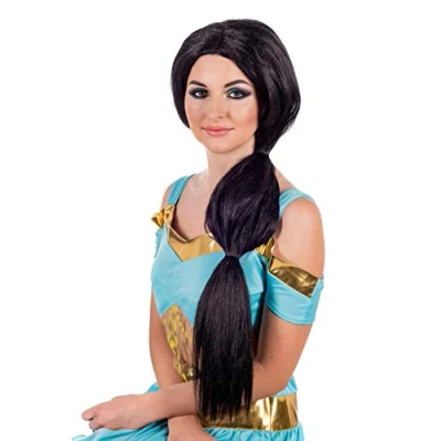 Imagen de Fun Shack Peluca Princesa Arabe Mujer, Jazmin Disfraz Mujer Carnaval Talla Unica