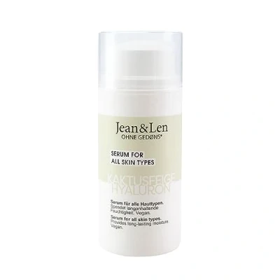 Imagen de Jean &amp; Len sérum hidratante higo chumbo y ácido hialurónico, para todo tipo de pieles, ideal como base maquillaje, refresca la piel deshidratada, facial sin parabenos ni siliconas, 30ml