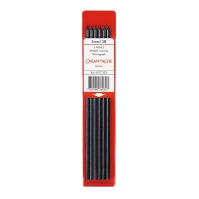 Imagen de Caran d&#039;Ache Minas de grafito (3 mm, estuche 6 unidades)