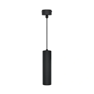 Imagen de Eurekaled Lámpara de techo cilíndrica 30 cm, color negro, con portalámparas casquillo GU10.