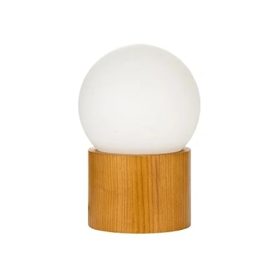 Imagen de Pauleen Woody Shine lámpara de mesa madera vidrio
