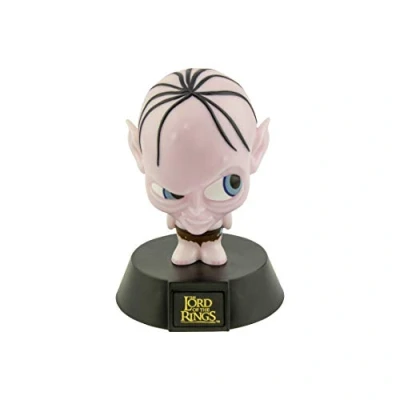 Imagen de Paladone Lord of Rings Gollum 3D Icon BDP Licencia Oficial de J. R. Tolkien&#039;s The Hobbit Idea Regalo único Luz Nocturna Brillante o lámpara Escritorio Funciona con 2 Pilas AAA