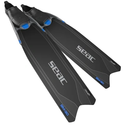 Imagen de SEAC BM30 Aletas largas de apnea con Pala Nueva generación, Unisex Adult, Negro