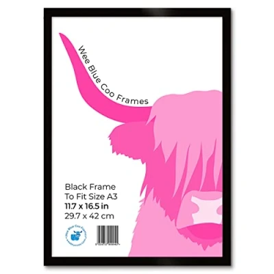 Imagen de A3 Black Wooden Picture Frame 11.7 x 16.5 Inch (29.7 42cm) Acrylic Safety &#039;Glass&#039; Photo