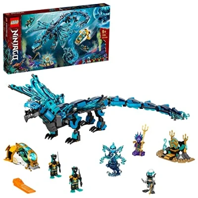 Imagen de LEGO, 71754 Ninjago Dragón de Agua, Juguete Construcción los Ninja con 5 Mini Figuras para Niños a Partir 9 Años, Multicolor