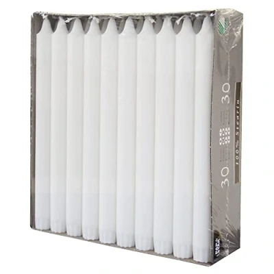 Imagen de Papstar 86416 Velas (30 unidades, diámetro de 2,2 cm, 24 100% estearina, color blanco)
