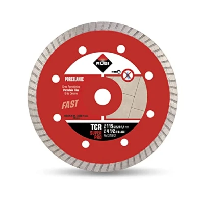 Imagen de RUBI 31972 Disco Diamante gres porcelánico turbo (TCR) 115 mm SUPERPRO, Gris