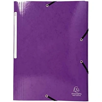 Imagen de Exacompta 55826SE Carpeta con gomas y 3 solapas, 24 x 32 cm, color morado, 1 unidad