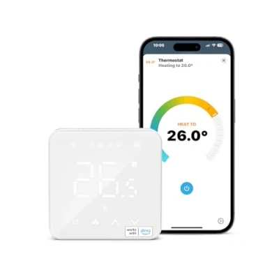 Imagen de Refoss Termostato Calefacción WiFi, Inteligente para Caldera de Gas, Pared Compatible con Apple HomeKit, Alexa, Google Home, Programable, Control Remoto y por Voz