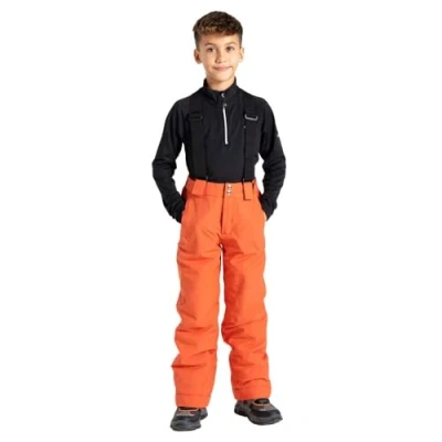Imagen de Dare 2b Boys Outmove II Waterproof Breathable Ski Pants Salopettes, Niños, Naranja, 7 8 años
