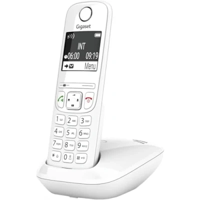 Imagen de Gigaset AS690 Teléfono inalámbrico Gran pantalla gráfica Calidad de audio superior Perfiles sonido ajustables Función manos libres no molestar Color Blanco, Uno