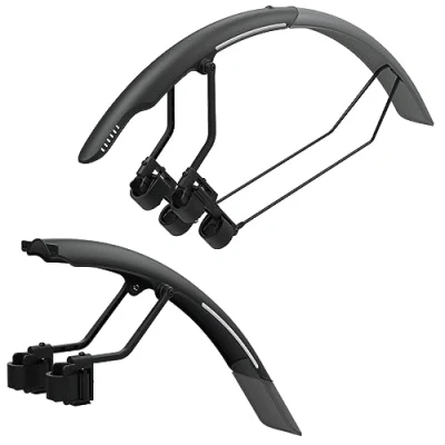 Imagen de TOPEAK Tetra Juego de Guardabarros, Adultos Unisex, Negro y Gris, R1 + R2