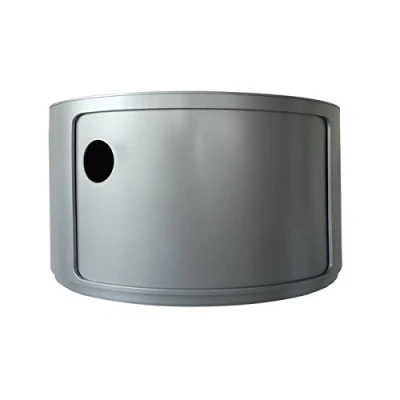 Imagen de Kartell 4953SI Componibili Elemento modular redondo y opaco, redondo, Bajo H. 23.5, Plata