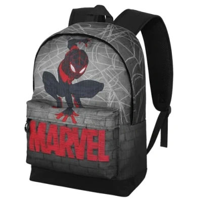 Imagen de Karactermania Marvel Spiderman SPIN HIGH Mochila escolar para niños, Talla: One Size, Gris
