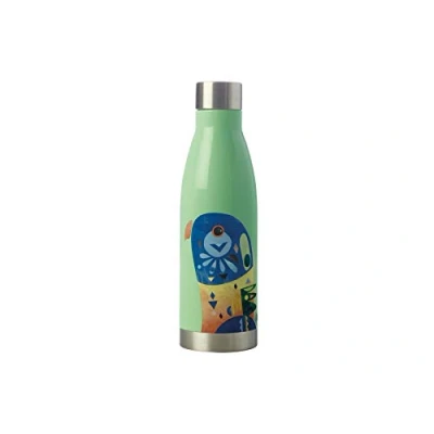Imagen de Maxwell &amp; Williams Pete Cromer Botella Térmica de Agua con Diseño Loro Acero Inoxidable 18/10, 500 ml Verde