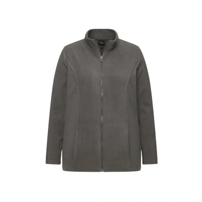Imagen de Ulla Popken Fleecejacke, Baukastensystem, Innenjacke, Stehkragen Chaqueta Polar, Gris Grafito, 50 52 Mujeres
