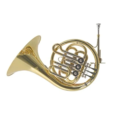 Imagen de Roy Benson Children&#039;s Bb French Horn HR 212B (Diseñado especialmente para los brazos de niños, tudel latón dorado, láminas alpaca, en un estuche forma adaptada a niños)