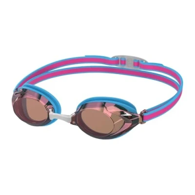 Imagen de Speedo Vanquisher 3.0 Mirror Gafas de natación para Junior Unisex, Picton Blue/Vermillion/Gold Mirror, One Size