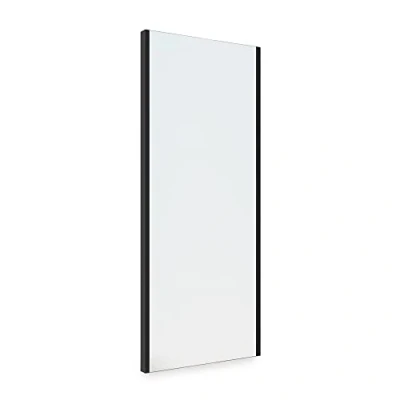 Imagen de EMUCA Espejo extraíble para Interior de Armario, orientable Mueble, 340 x 1000 mm, Pintado Negro Texturizado