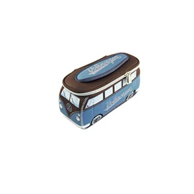 Imagen de BRISA VW Collection Volkswagen Bolsa de Maquillaje cosmético sartículos tocador Neopreno T1 Camper Bus (Petrol y Marrón/Pequeña)