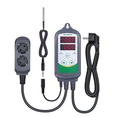 Imagen de Inkbird ITC 308S Termostato Digital hay Double Relés Controlador la Temperatura de Refrigerador y Calentador para Acuarios, Cerveza Artesanal Reptile Terrarios + 1.97&quot; Sonda Desmontable