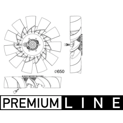 Imagen de Ventilador (refrigeración motor) MAHLE ORIGINAL CFF 507 000P