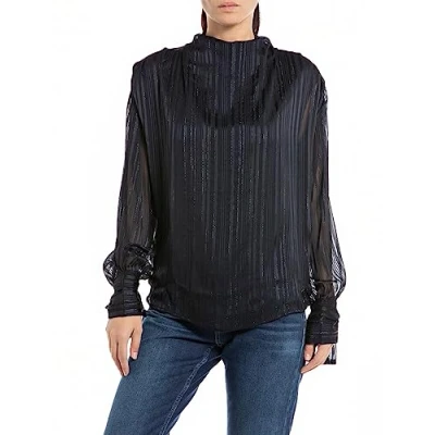 Imagen de REPLAY W2111a Blusas, 010 Blue, S para Mujer
