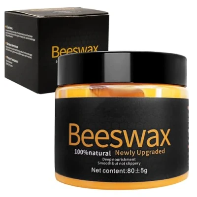 Imagen de Cera para Madera 80g,Beeswax,Cera de Abeja Madera,Cera Muebles Natural,Cera Reparadora Madera,Impermeable,Resistente al Desgaste,para el Cuidado y Pulido,Incoloro