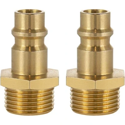 Imagen de Poppstar Conector compresor aire macho, diámetro nominal 7,2 mm con rosca exterior de 3/8 pulgada para conexión comprimido, 2 piezas