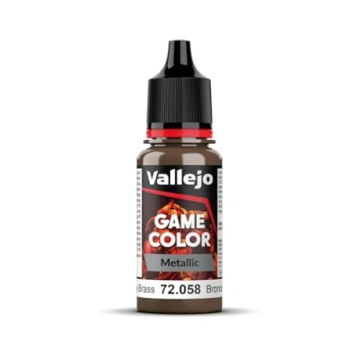Imagen de Vallejo Game Color Pintura Acrílica Brassy Brass Acabado Mate, 18 ml. Autonivelante y Sistema BSL