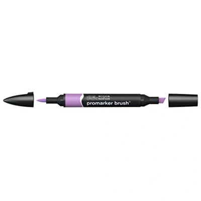 Imagen de Winsor &amp; Newton Promarker Brush Rotulador Doble Punta, Punta Pincel, Tinta Base Alcohol, Color Amethyst (v626)