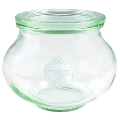 Imagen de Weck Juego de 6 tarros cristal #901, 500 ml, incluye pinzas y gomas, tapa Ø 80 mm, conservas, postres, mermelada, 58311