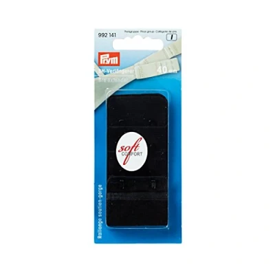 Imagen de Prym 992141 Ganchos Extensores de Sujetador, 86% Poliamida, 14% Elastano, Negro, 14 x 5.7 2.1 cm