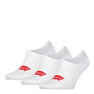 Imagen de Levi&#039;s HIGH CUT Batwing LOGO Recycled Cotton 3P PACK Calcetines tobilleros, Hombre, Talla: 43 46, White