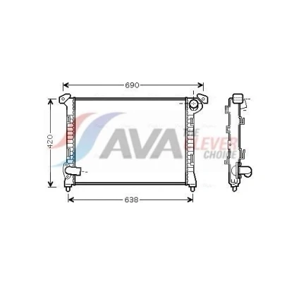 Imagen de PRASCO BWA2314 Radiador, refrigeración del motor Aluminio 578 408 22 Aletas soldadas MINI: Hatchback, Cabrio